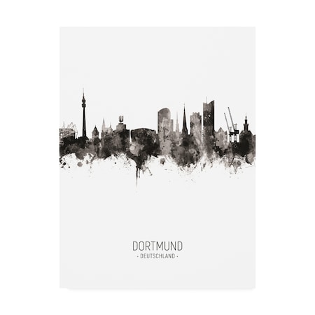Michael Tompsett 'Dortmund Germany Skyline Portrait II' Canvas Art,18x24